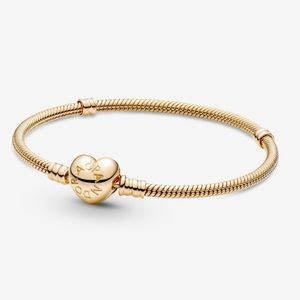 Authentic Pandora Moments Heart Clasp Snake Chain Bracelet